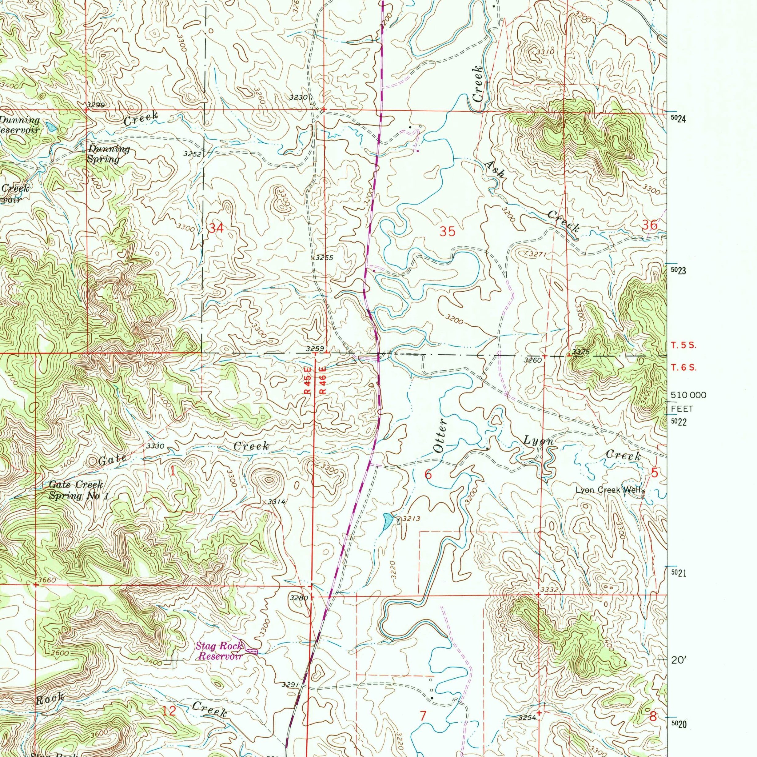 USGS 1:24000-scale Quadrangle for Fort Howes, MT 1966 (crop around site)