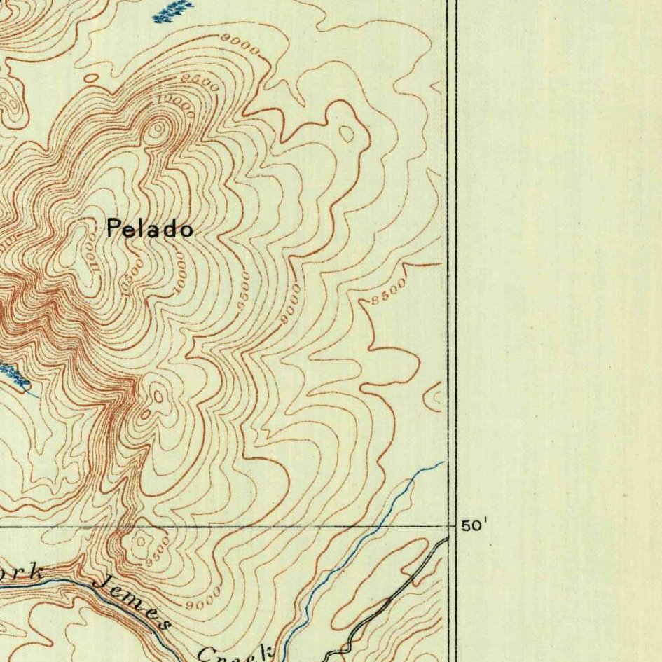 USGS 1:125000-scale Quadrangle for Jemes, NM 1890 (crop around site)