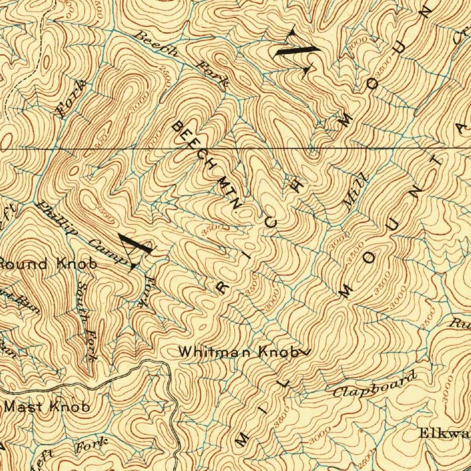 USGS 1:125000-scale Quadrangle for Buckhannon, WV 1893 (crop around site)